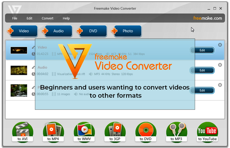 Freemake video convertor