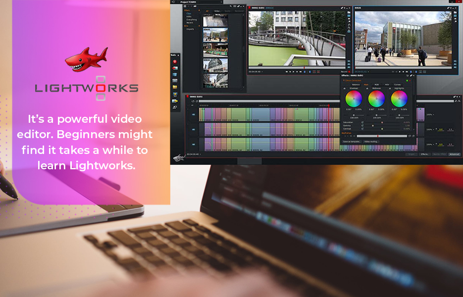 Screenshot of Lightworks Video Editing Software