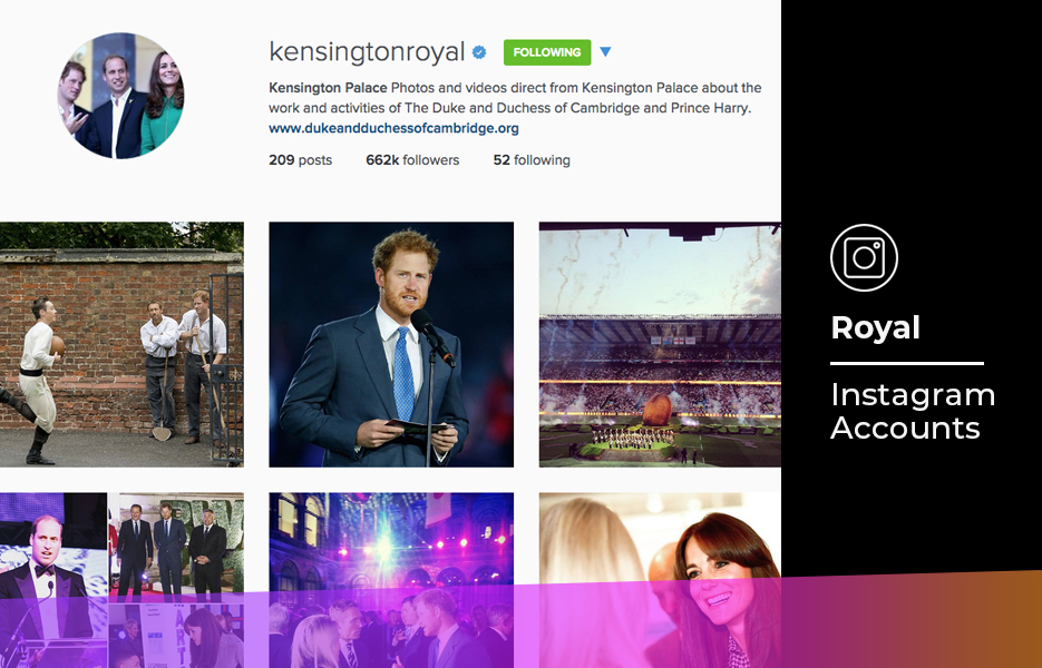 Royal Instagram accounts