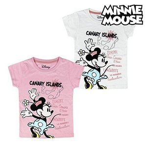 Child S Short Sleeve T Shirt Canary Islands Minnie Mouse 73489 Pink 3 Years