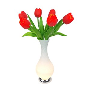 Led Tulip Flower Vase Table Lamp Light 60cm Home Decoration Gift Mothers Day Red