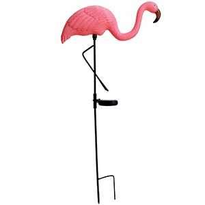 Pink Flamingo Bird Solar Powered Led Light Lamp Garden Outdoor Novelty Ornament