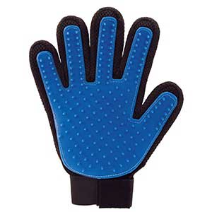 True Touch Five Finger Deshedding Pet Dog Silicone Glove Remove From Box For Large Letter