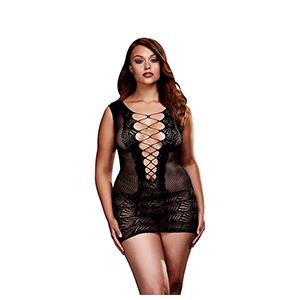 Ultra Corset Lace Up Cut Out Mini Dress Queen Size Baci Lingerie Bw3130