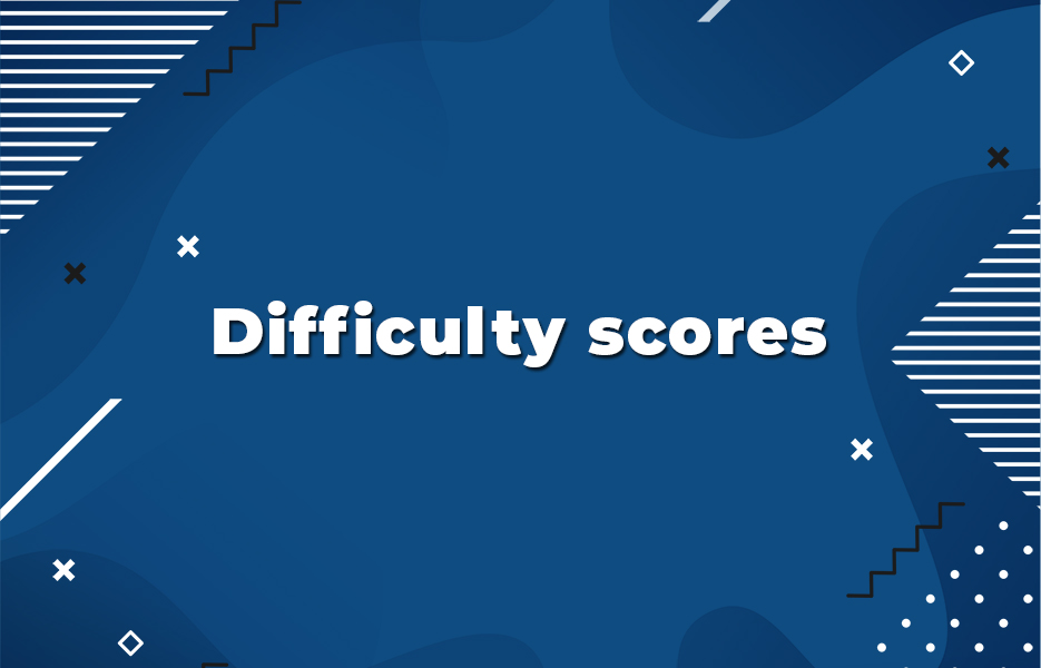 Difficulty scores