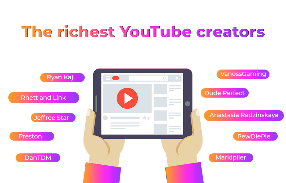 The richest YouTube creators