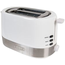 Haden Chester Toaster - Electric White & Stainless Steel Tonal 2 Slice Toaster 850W