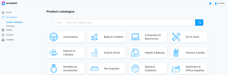 , Choosing products from Avasam