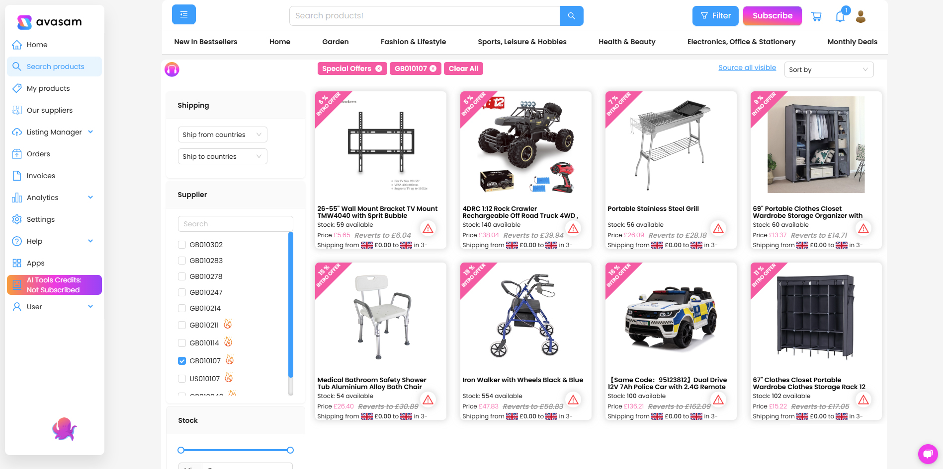 , Avasam Monthly Discount Offers Guide