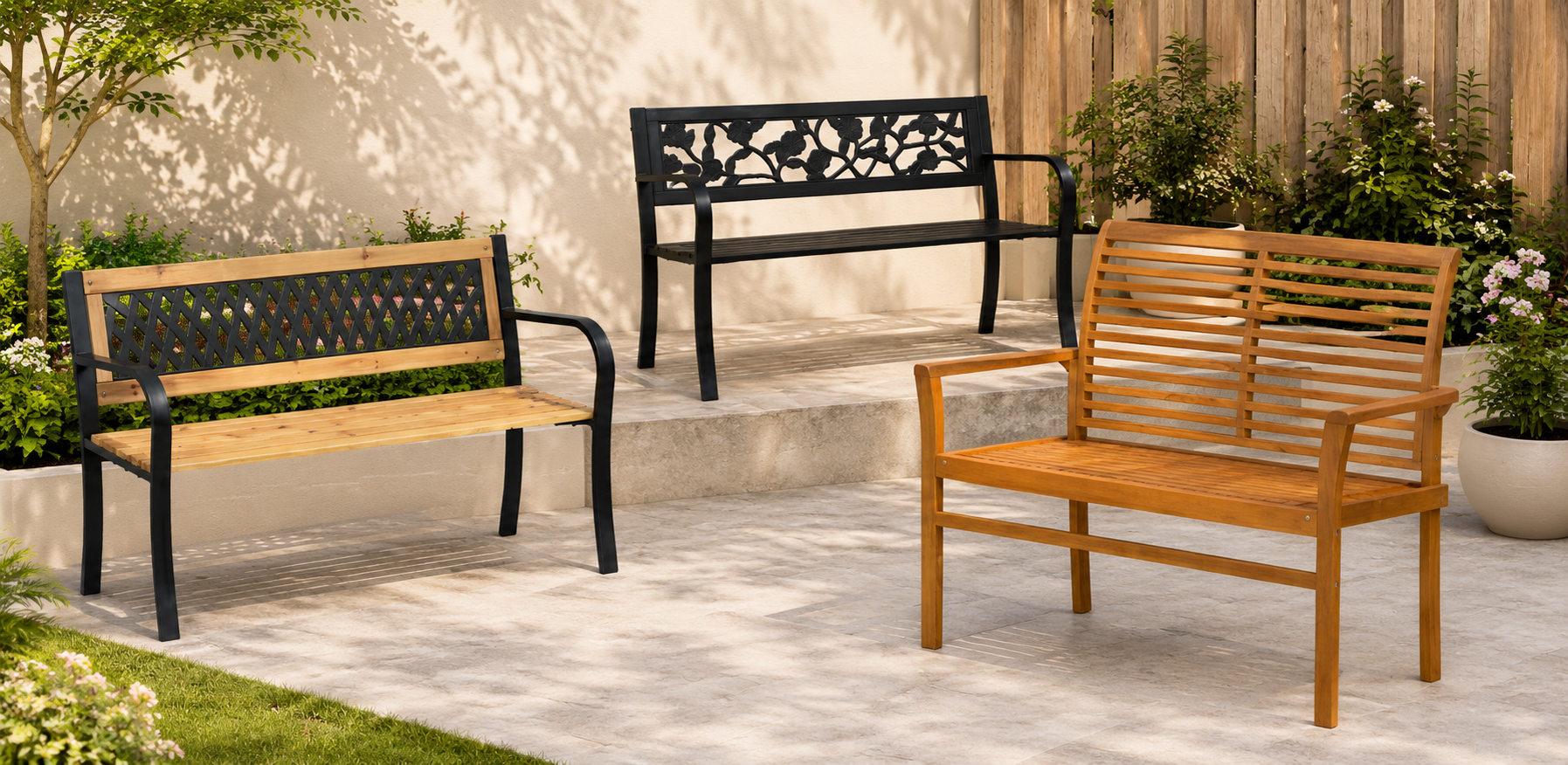 , Garden Bench Ideas For Stylish Outdoor Living
