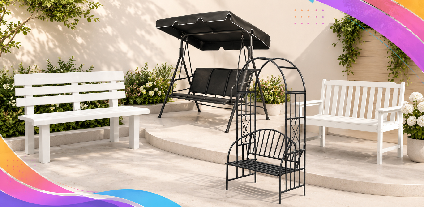 , Garden Bench Ideas For Stylish Outdoor Living