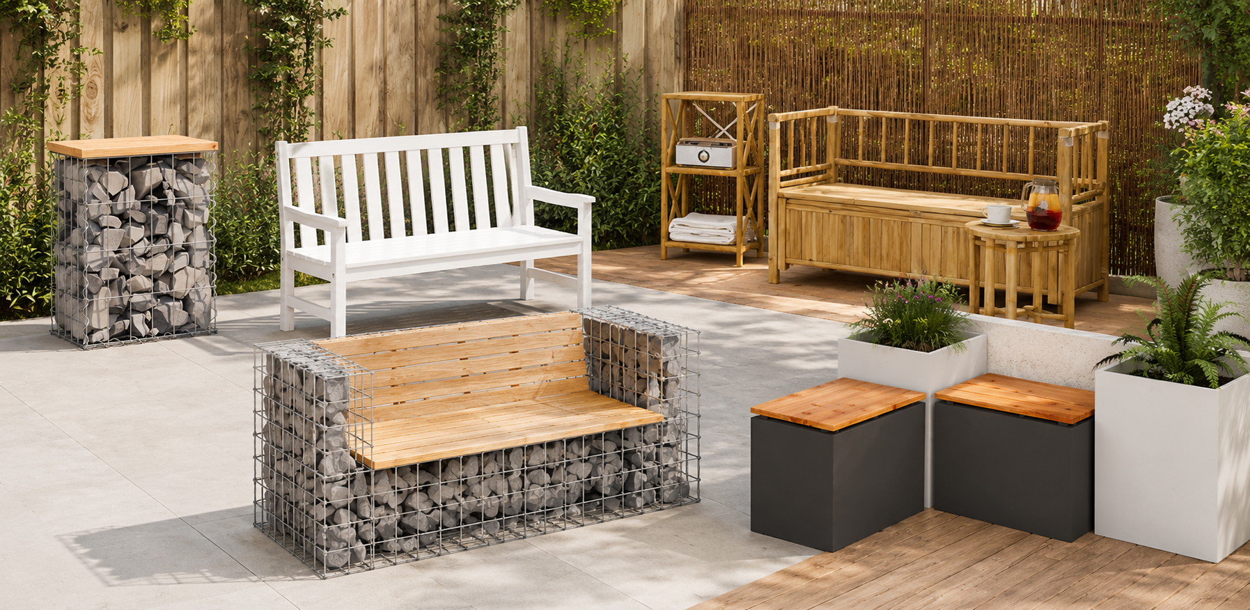 , Garden Bench Ideas For Stylish Outdoor Living